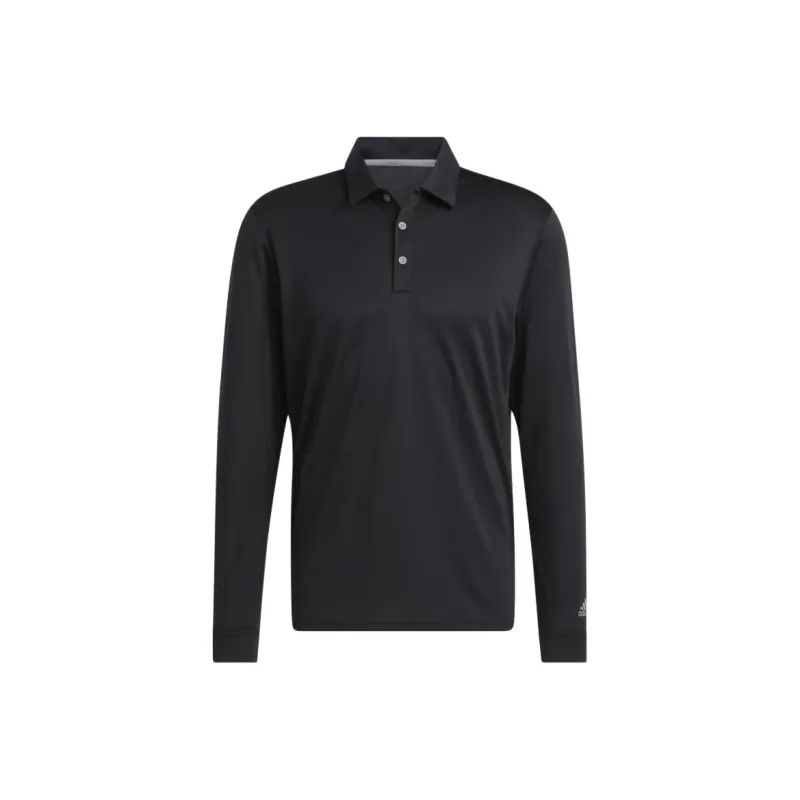 Adidas Long Sleeve Golf Shirt Polo Shirt Men's Black-0