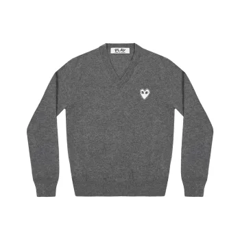 CDG Play Sweaters Men Dark Gray