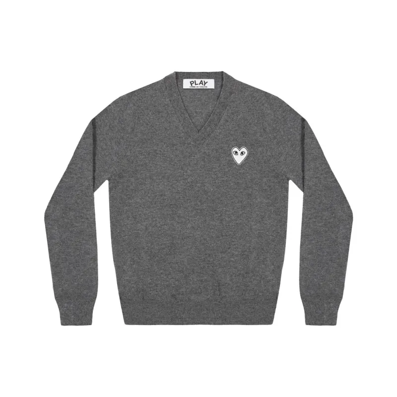 CDG Play Sweaters Men Dark Gray-0