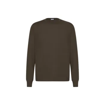 MALO Light Cashmere And Silk Crewneck Sweater Men's Brown