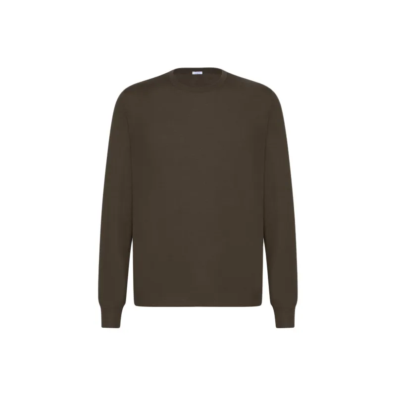 MALO Light Cashmere And Silk Crewneck Sweater Men's Brown-0