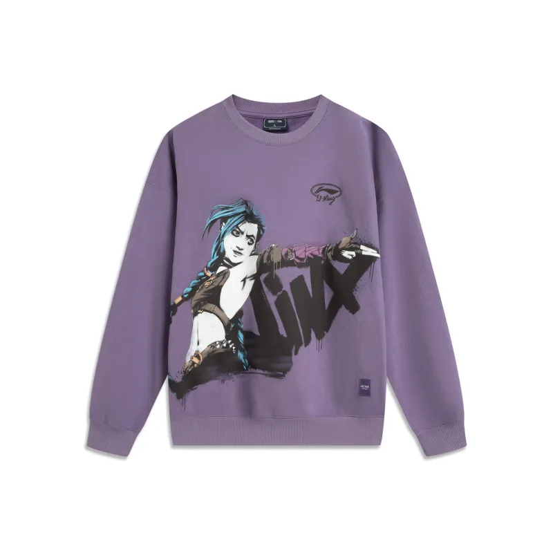 LiNing x LEAGUE OF LEGENDS Sweatshirt Unisex Dark Crystal Purple-0