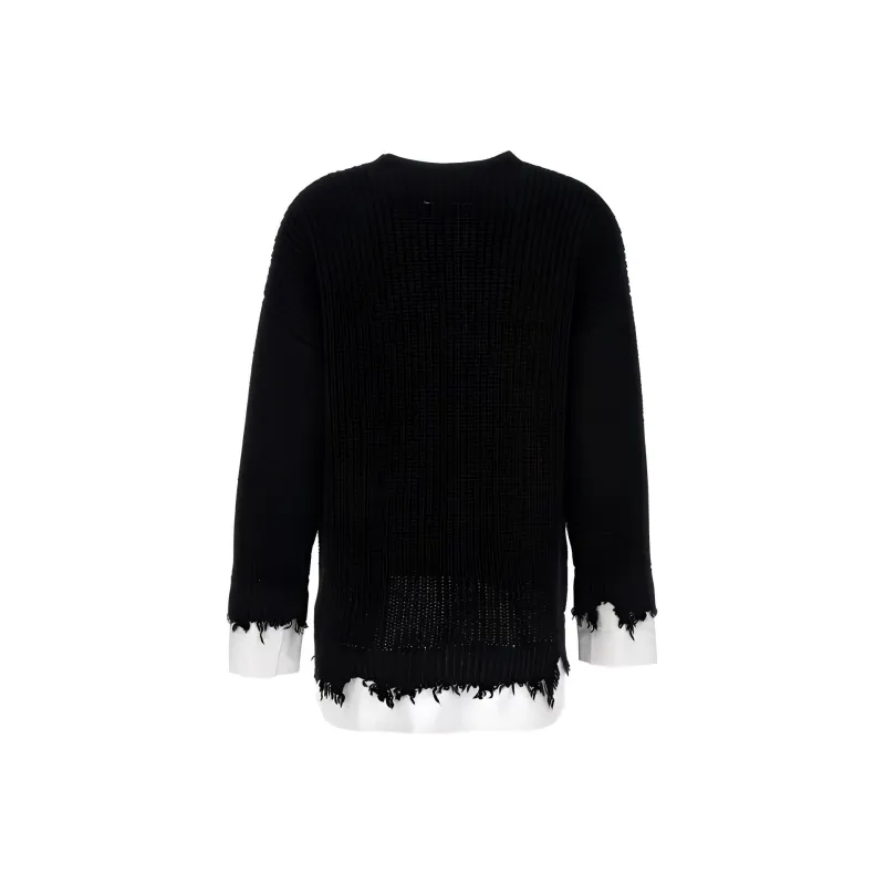 MM6 Maison Margiela Layered Distressed Sweater-1
