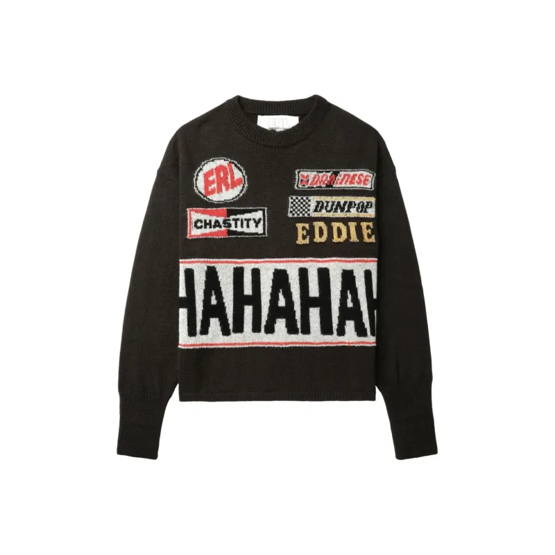 ERL Slogan intarsia Jumper-0