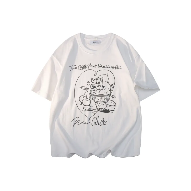 OGEK T Shirt Unisex White Comes With Random Print T Shirt-12