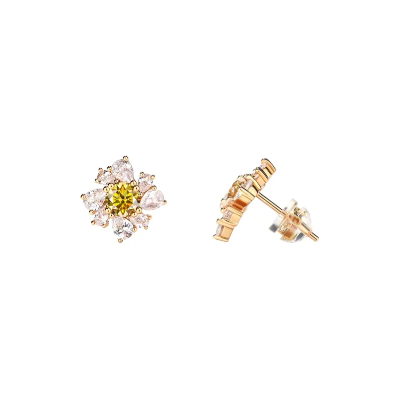 Gingerford S925 Silver Stud Earrings Women's-4