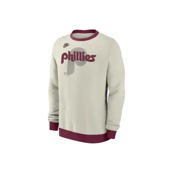 Nike x FEICHENGRENDUIKUPOSIDUN Philadelphia Phillies Cooperstown Mlb Pullover Crew Sweater Men's Cream