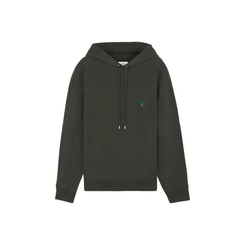 Maison Kitsune Bold Fox Head Patch Drawstring Hoodie-0