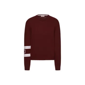 Valentino Surfaces Spring 2023 Men Cashmere Sweaters Men Burgundy