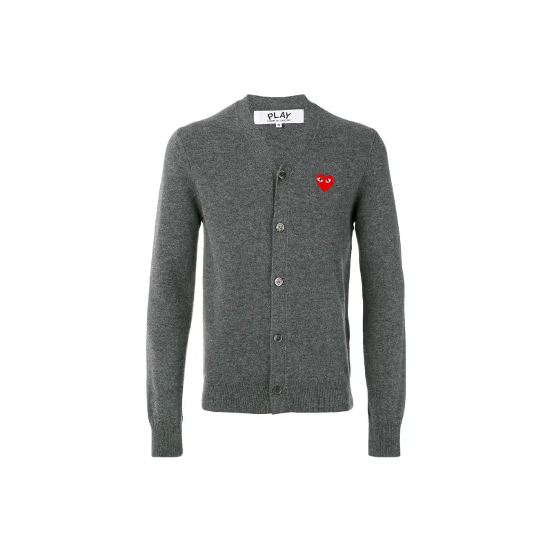 CDG Play Sweaters Men Gray-0