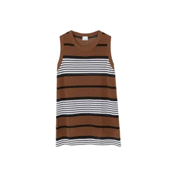 Burberry Tank Tops Men Dark Birch Brown