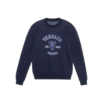 VERSACE Intarsia knit Logo Jumper
