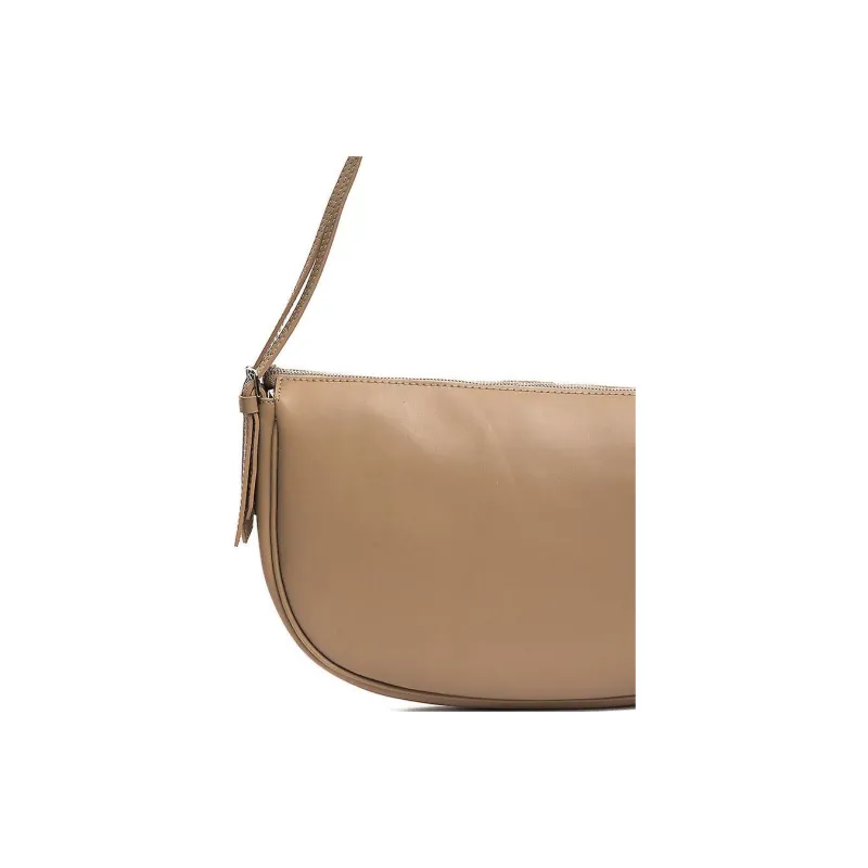 TRUSSARDI Leather Shoulder Bag Women's Camel-4