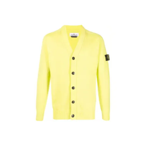 STONE ISLAND SS22 Fitted Knitwear Men's Yellow