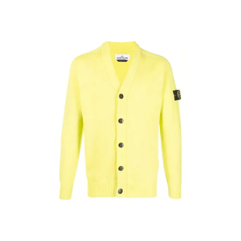 STONE ISLAND SS22 Fitted Knitwear Men's Yellow-0