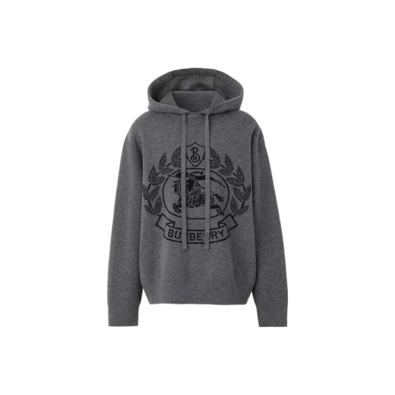 Burberry Ekd Wool Jacquard Oversized Hoodie-0