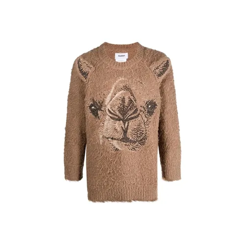 doublet Camel pattern Rib trimmed Jumper
