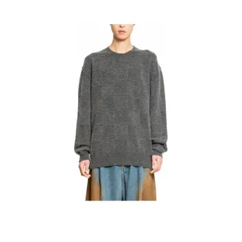 UMA WANG Checkered Crewneck Knitted Jumper