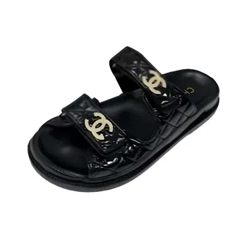 CHANEL Slide Slippers Women's Black