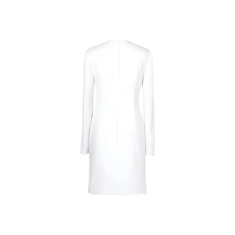 Duffy Fashion Long Sleeved Dresses Women's White-1