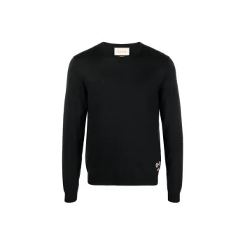 GUCCI Logo Embroidered Crewneck Sweater