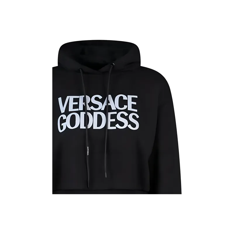 VERSACE Goddess Printed Drawstring Hoodie-4