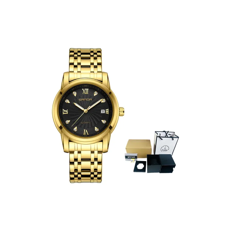 Sanda Automatic Mechanical Movement Watch Men's Watches Black Dial-7