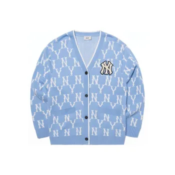 MLB Old Flower Knitwear Unisex Light Blue