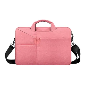 OUZIHUANG Polyester Laptop Bag Unisex Beauty Pink/Heather Gray/Dark Gray/Mysterious Black