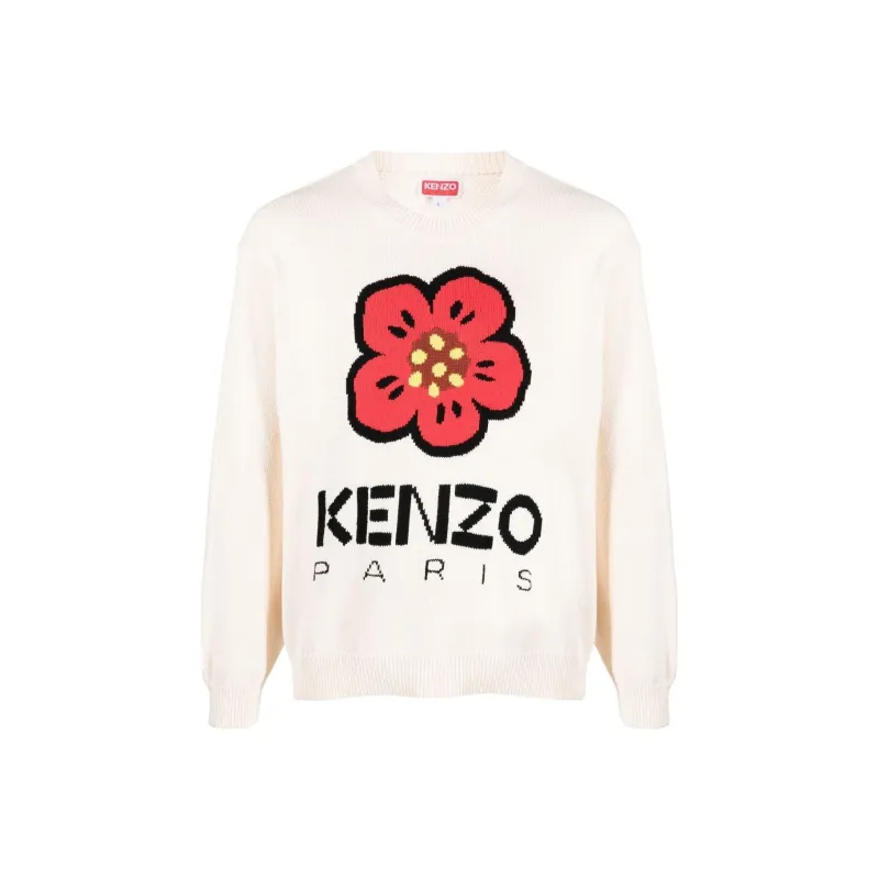 KENZO Boke Flower-intarsia Crew-neck Jumper-0