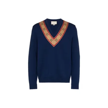 GUCCI Sweaters Men Blue