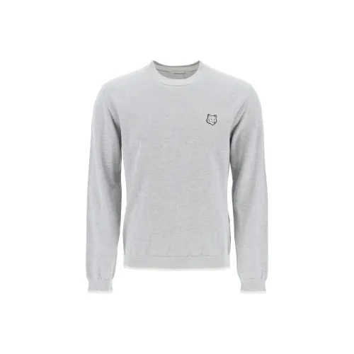 Maison Kitsune Fox Head Patch Fine Knit Jumper