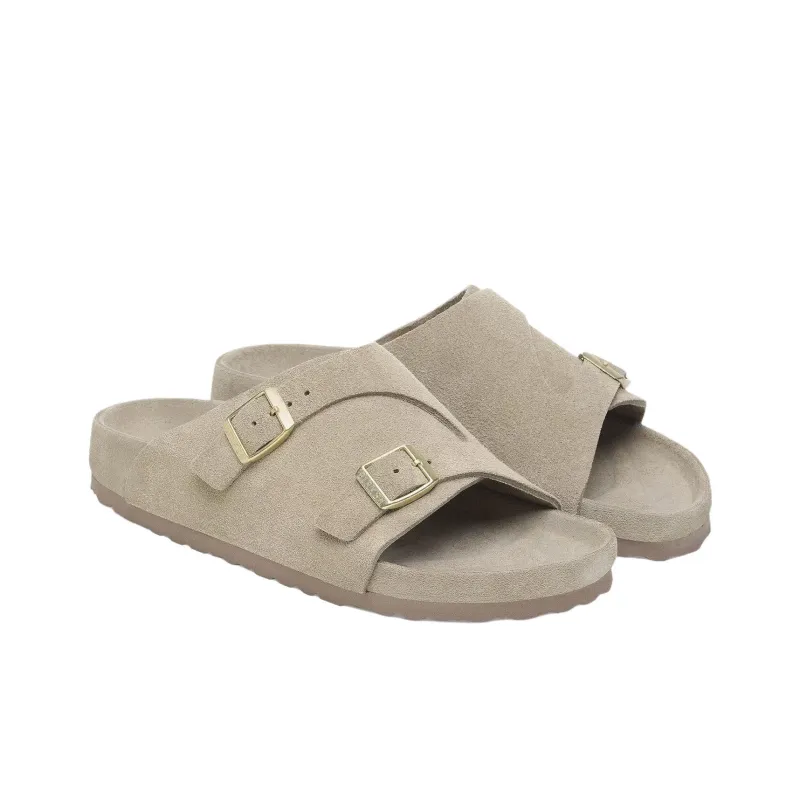 Birkenstock EVA Abrasion Resistant Slide Slippers Unisex Taupe Regular Loose Fit-3