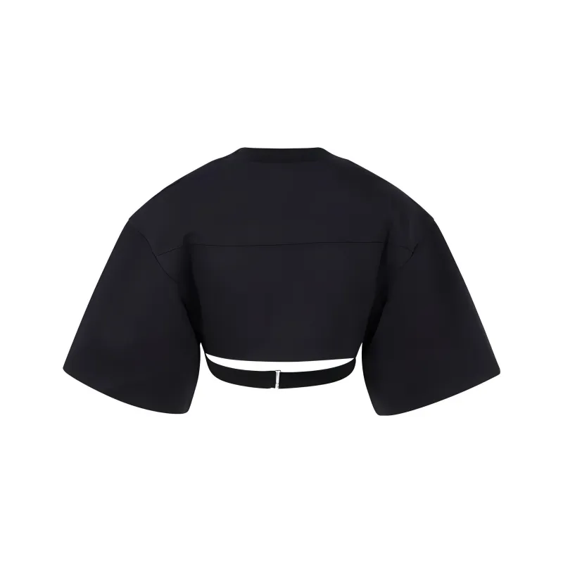 Jacquemus Le T-shirt Bahia Court Cotton Crop Top-1