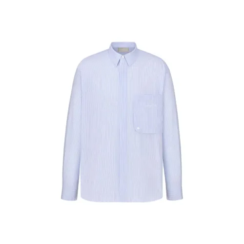 DIOR Christian DIOR Couture Embroidered Pinstriped Shirt