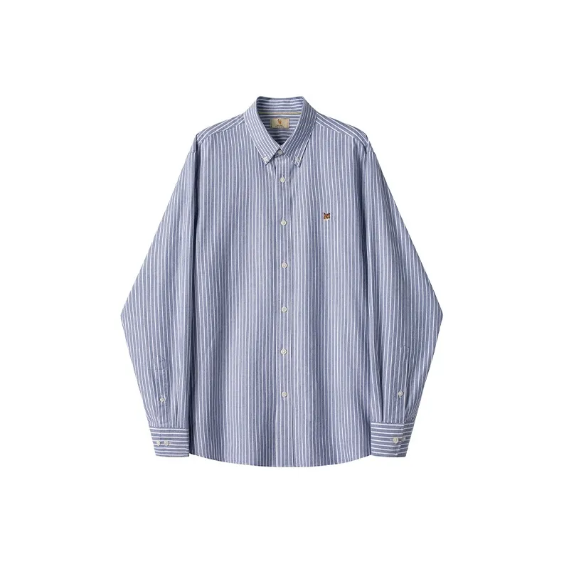 WILLIAM FOX&SONS Shirt Unisex Blue And Gray Stripes-0