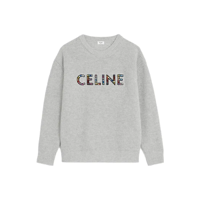 CELINE CELINE DYSFUNCTIONAL BAUHAUS Men's Collections Sweater Men's Light Gray-0