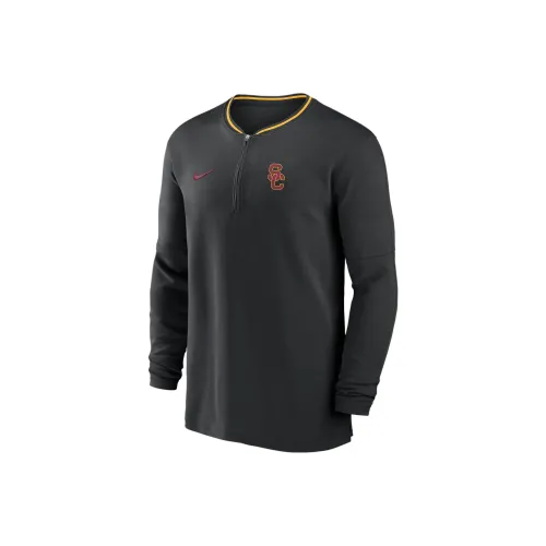 Nike Usc Trojans Sideline Coach Men's Nike Dri FIT College 1/2 Zip Long Sleeve Top