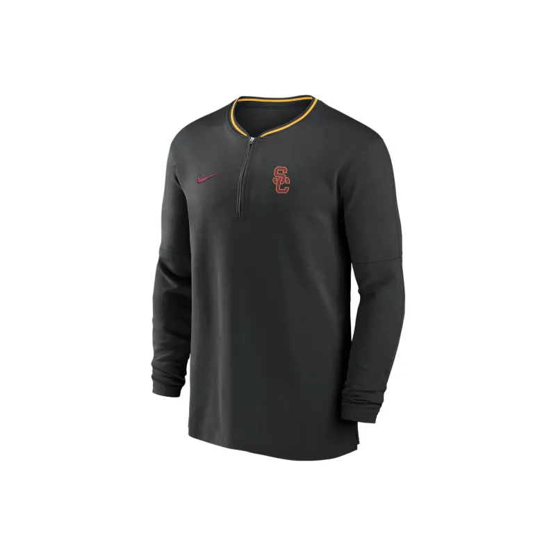 Nike Usc Trojans Sideline Coach Men's Nike Dri FIT College 1/2 Zip Long Sleeve Top-0