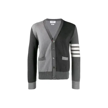 THOM BROWNE 4 Bar V neck Cardigan