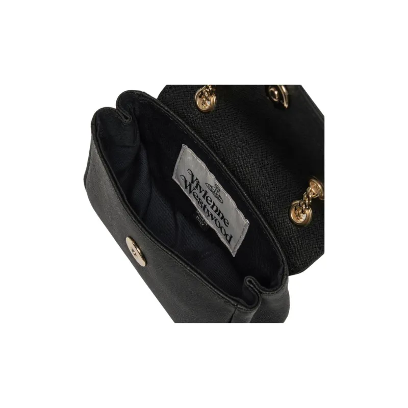 Vivienne Westwood Leather Crossbody Bag, Shoulder Bag Women's Black-4