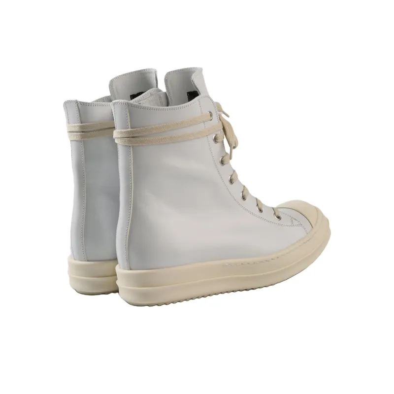 RICK OWENS/RO High Top Skateboard Shoes Women's White-3