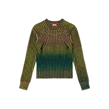 DIESEL Degrade Ribbed Crewneck Sweater
