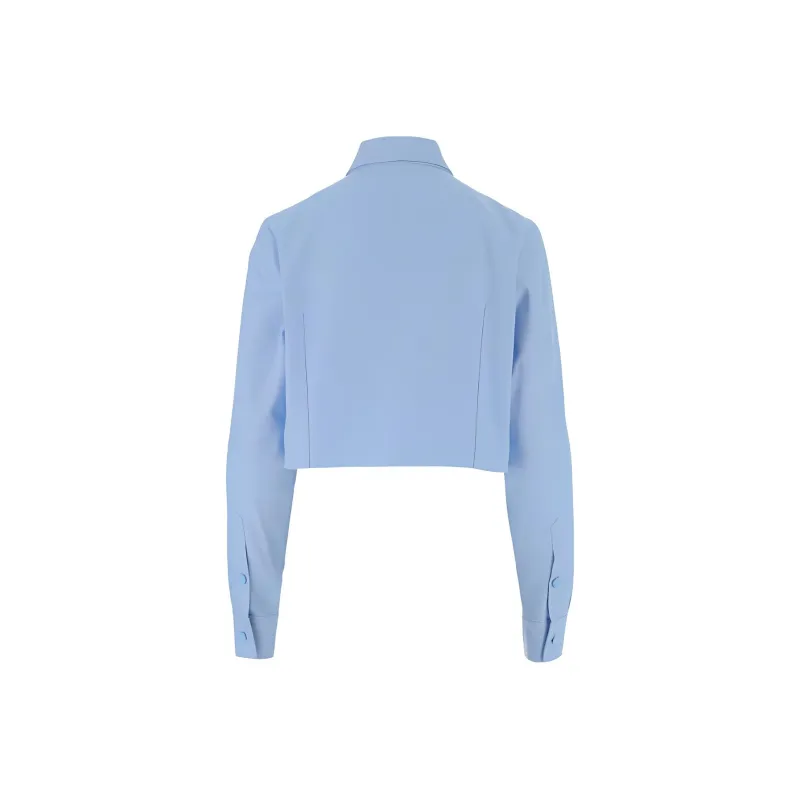 RAF SIMONS Frayed Hem Cropped Shirt-1