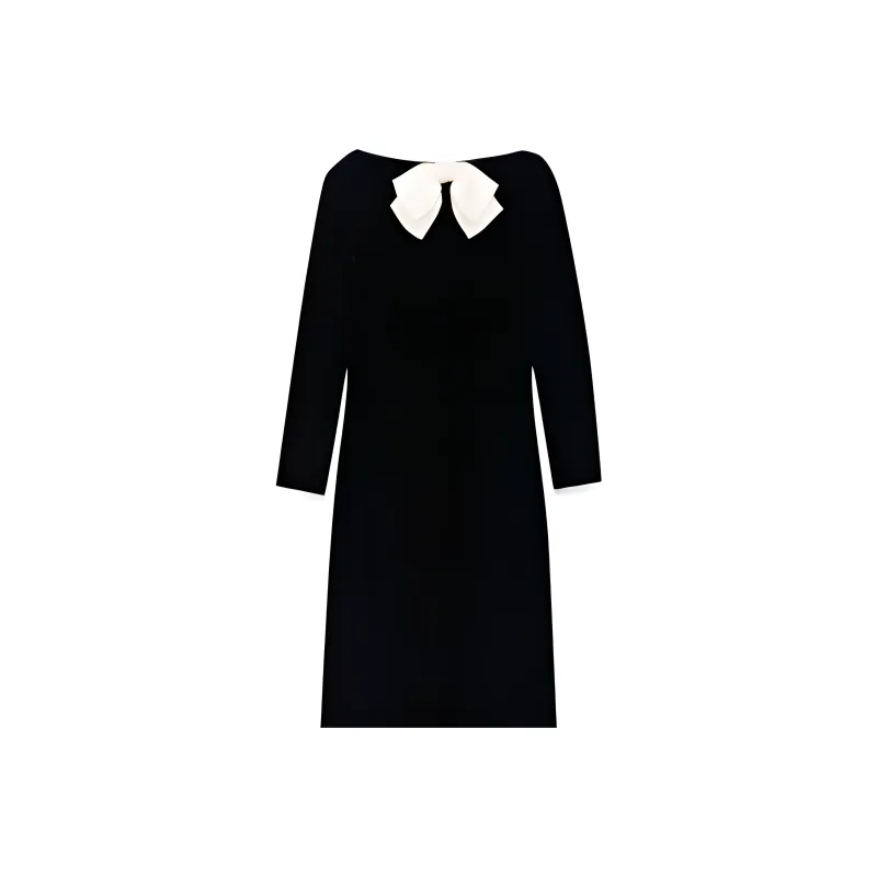 SAINT LAURENT Long Sleeved Dress Women's Black-2