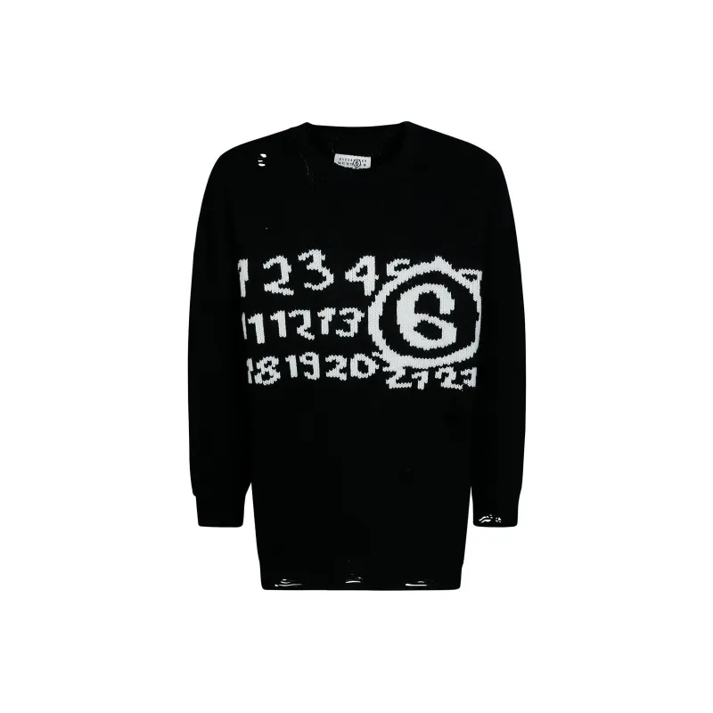 MM6 Maison Margiela Numeric Distressed Jumper-0