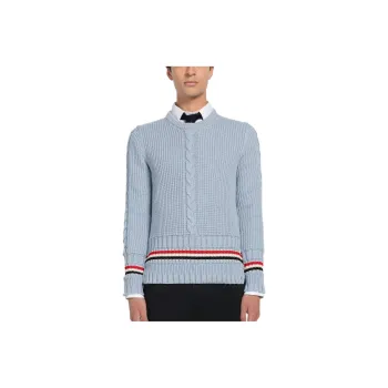 THOM BROWNE RWB Stripe Cable Knit Jumper