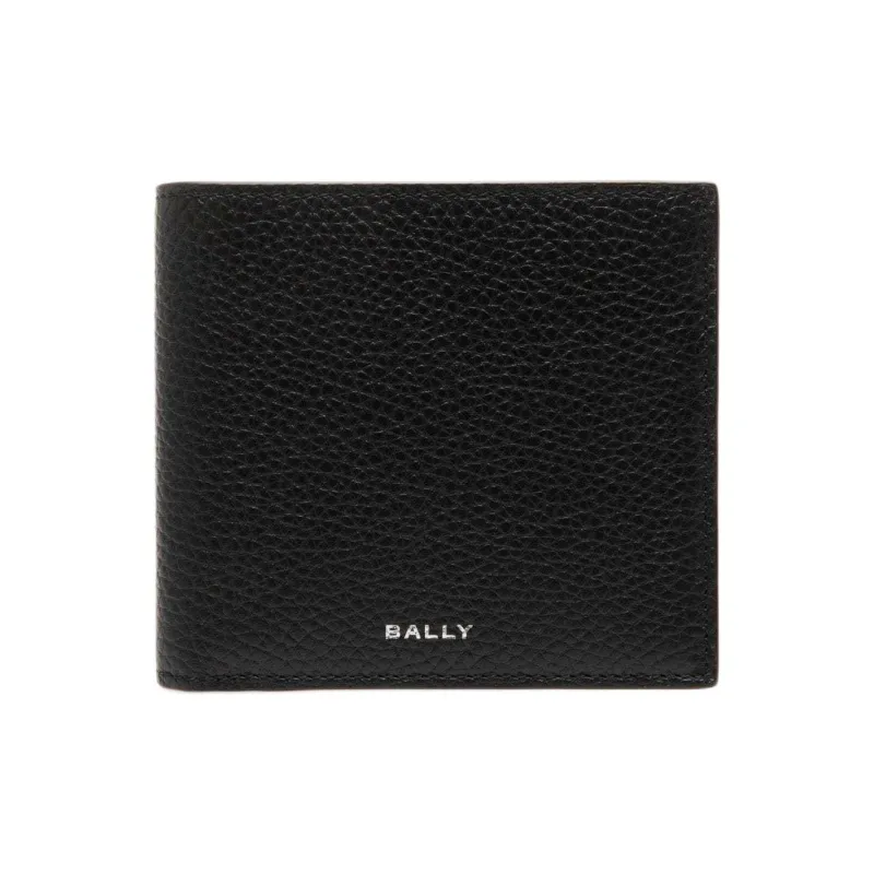 BALLY Grain Cow Leather Wallet Regular Men's Black-0