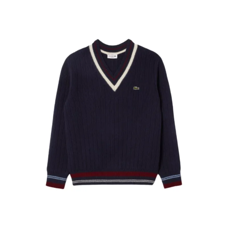 LACOSTE Crocodile patch Wool Jumper-0