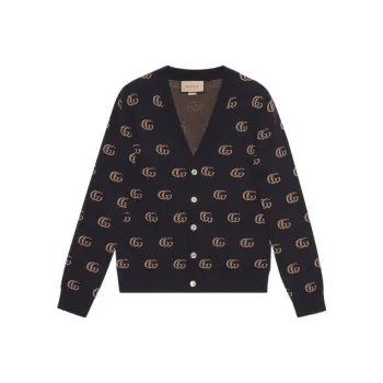 GUCCI Cashmere Sweaters Men Navy Blue